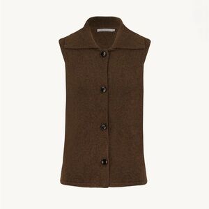 Something To Hold Poet Vest 100% Yak Wool in Rich Brown Size S
